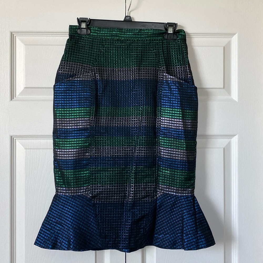 ONE OF A KIND EVA FRANCO METALLIC SKIRT